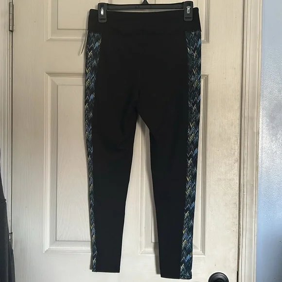 NWT J. Jill pure Jill fit Santorini leggings black texture print size XS - Picture 2 of 5